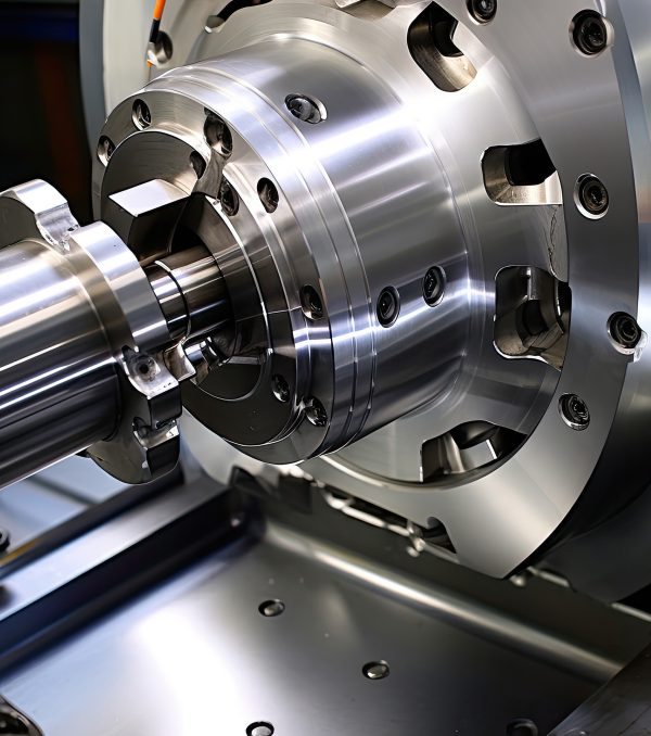 A Mechanical Contraption With Shining, Metallic Components A machine that has some metal parts on it
